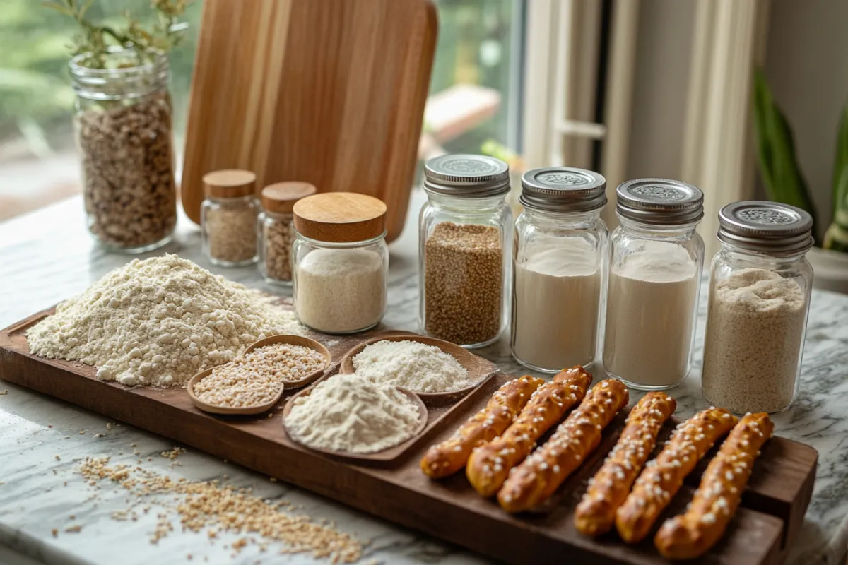 Ingredientes to make Pretzel Sticks