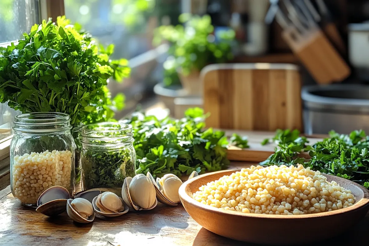 Fregola with Clams Ingredients