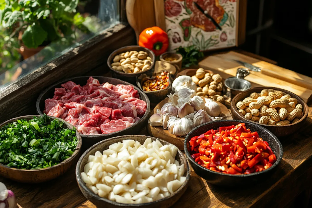 Kung pao beef Ingredients