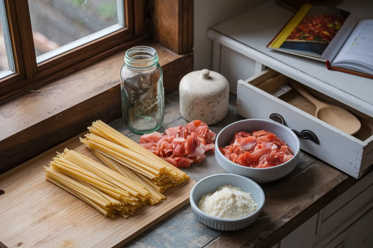 Bucatini ingredients