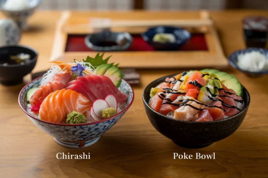 Chirashi vs Poke Bowl