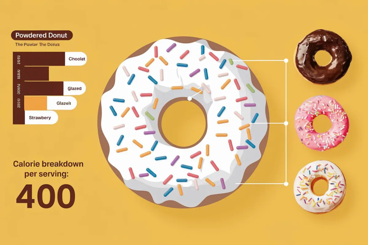 calories are in a powdered donut